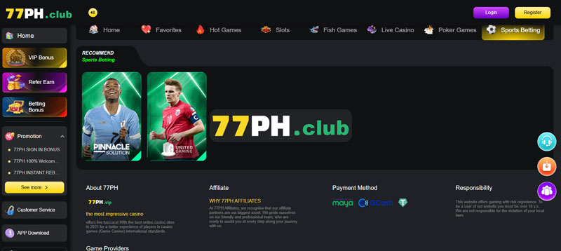 77ph Responsible Gaming and Player Protection